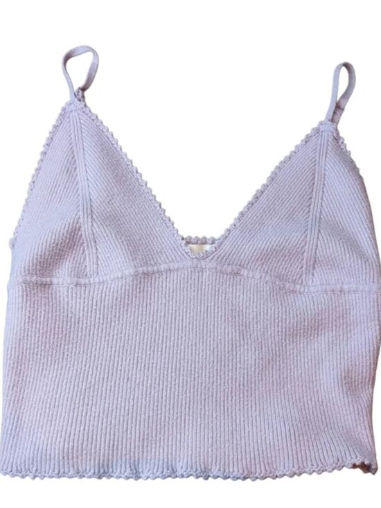 Tops - La Hearts Lilac Knit Cami Top with Scalloped Trim